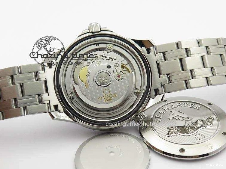 0226 WaterResistant Seamaster 300M SS MK 1:1 Best Edition Blue Dial Blue Ceramic Bezel On SS Bracelet A 8175